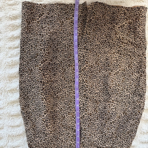 Vintage Silk Leopard Animal Print Office Siren Pencil Skirt Size 12 - Picture 5 of 7